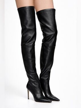 NWT Stuart Weitzman Ultrasturt 100 Black Over-The-Knee Stiletto Boots - US 7